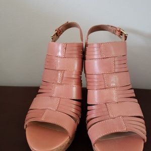 Coral wedge Sandals